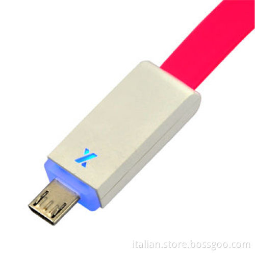 New arrival LED charging sync data USB cable with light for Samsung, HTC